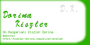 dorina kiszler business card